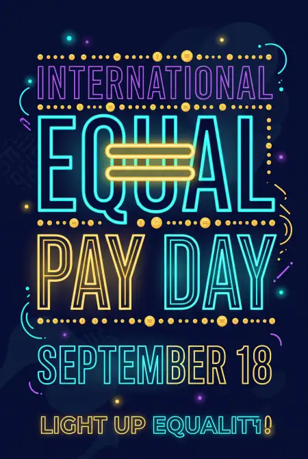 september 18 international equal pay day poster - International Equal Pay Day 2026