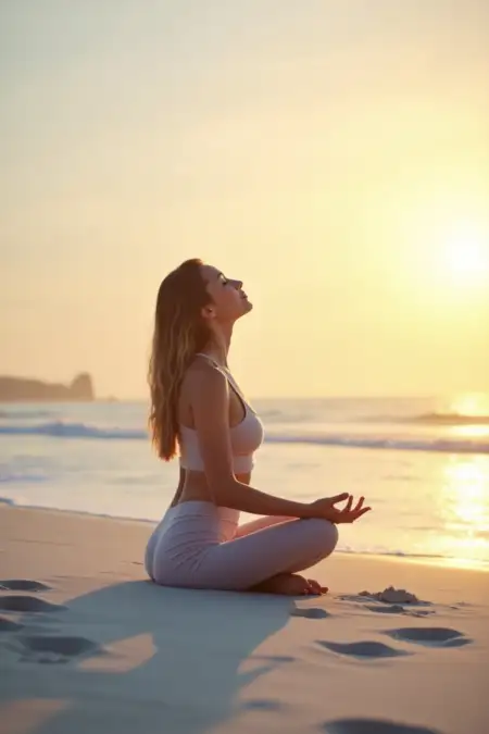 Serene Yoga Background With Natural Scenery - Free Background Download