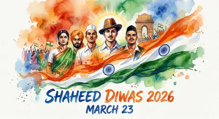 Shaheed Diwas 2026 Banner With Tricolor Theme - Free Shaheed Diwas 2026 Download