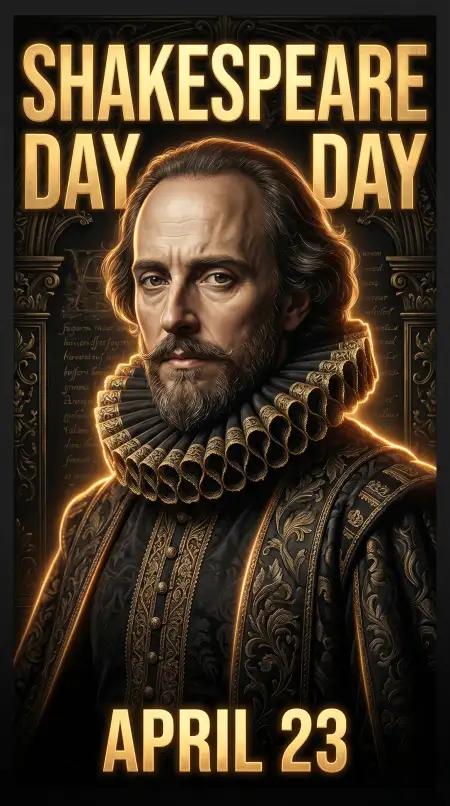 Shakespeare Day Black Theme Poster Design - Free William Shakespeare Day 2026 Download