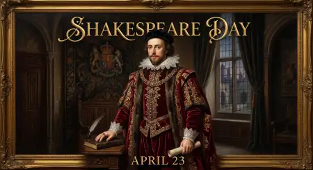 Shakespeare Day Royal Theme Design - Free William Shakespeare Day 2026 Download