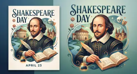 Shakespeare Day Sticker Design Ideas - Free William Shakespeare Day 2026 Download
