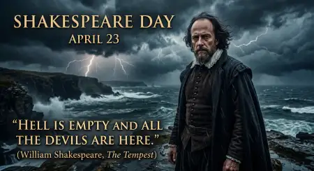 Shakespeare Day Trending Reel Captions - Free William Shakespeare Day 2026 Download