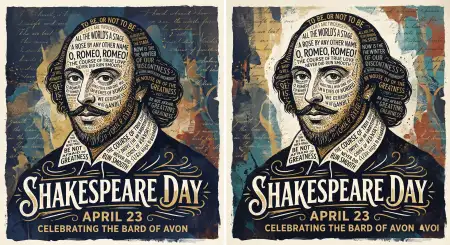 Shakespeare Day Typography Poster Ideas - Free William Shakespeare Day 2026 Download