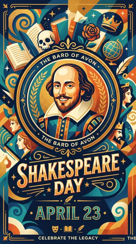 Shakespeare Vector Illustration Free Download - Free William Shakespeare Day 2026 Download