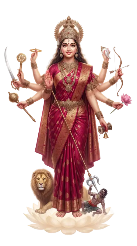 sherawali mata blessing pose png