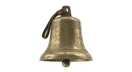 Free Shiny Metal Christmas Bell Png PNG Image Download
