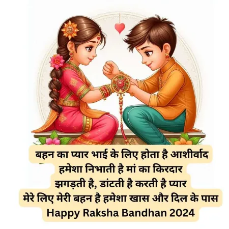 Short And Sweet Raksha Bandhan Wishes In Hindi - Free Wishes Download