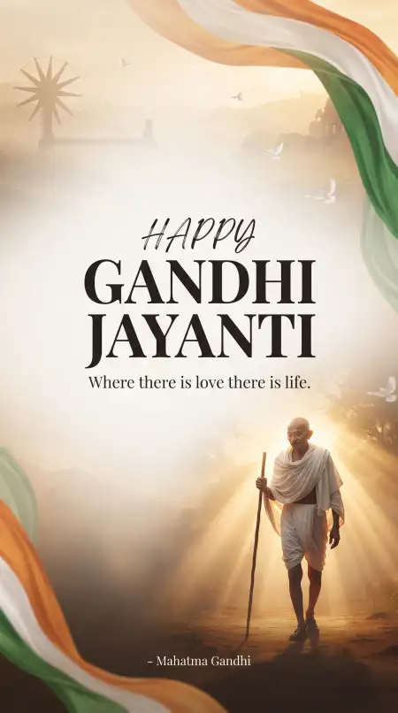 short gandhi jayanti wishes 2026