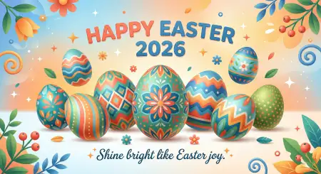 Free Short Happy Easter 2026 Sms Wishes Image Download