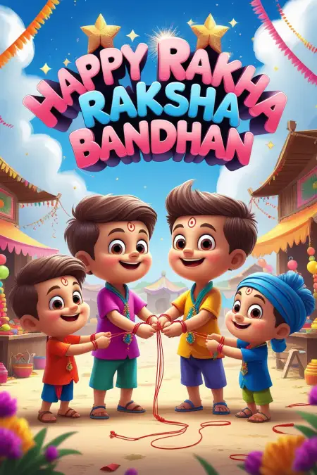 Short Raksha Bandhan Messages For Children - Free Happy Raksha Bandhan Wishes For Children Download