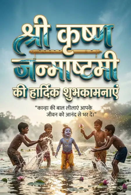 Free Shri Krishna Janmashtami 2026 Reels Cover Images With Hindi Text Image Download