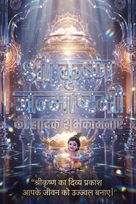 Free Shri Krishna Janmashtami Ki Hardik Shubhkamnaye 2026 Image Download