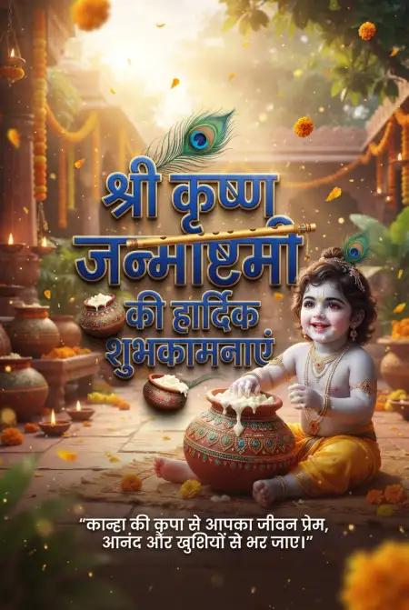 shri krishna janmashtami ki hardik shubhkamnaye wishes
