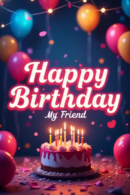 Simple Happy Birthday Message For Friend - Free Wishes Download