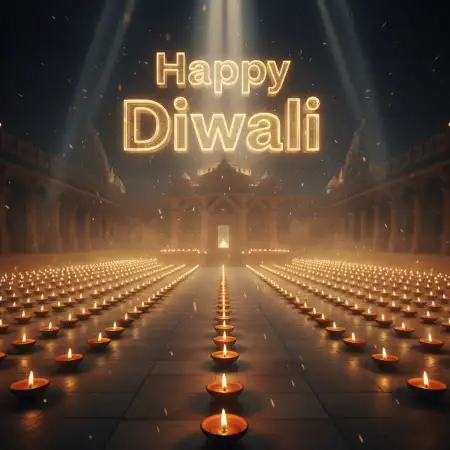Simple Happy Diwali Greetings 2025 With Quotes - Free Happy Diwali 2025 Download