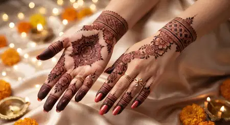 simple karwa chauth mehndi design 2026 - Karwa Chauth Mehndi Design 2026