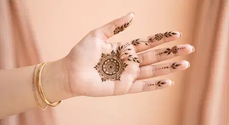 simple karwa chauth mehndi design for back hand - Karwa Chauth Mehndi Design 2026