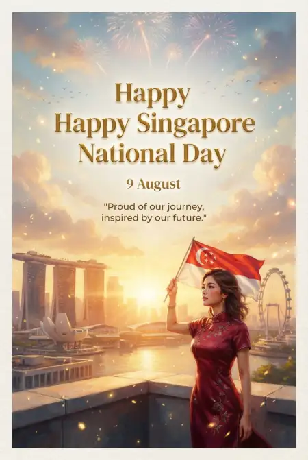 Singapore National Day 2026 Instagram Post Template - Free Singapore National Day 2026 Download