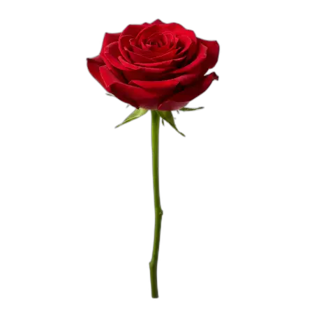 Single Red Rose Png Hd - Free Rose Png Download