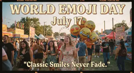Smiley Emoji Festival Poster - Free World Emoji Day Poster 2026 Download