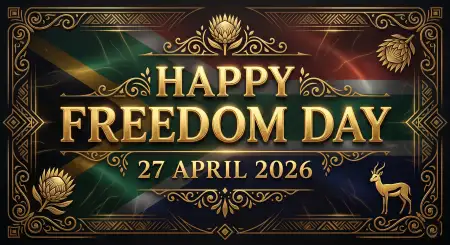 South Africa Freedom Day 2026 Banner Design Text Wishes - Free Happy Freedom Day South Africa Wishes 2026 Download