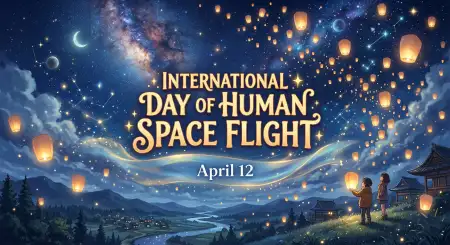 Space Day Celebration Ideas At Home - Free International Day Of Human Space Flight 2026 Download