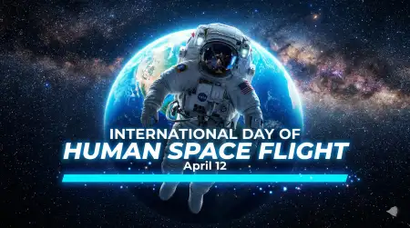 Space Theme Graphic Design Inspiration - Free International Day Of Human Space Flight 2026 Download