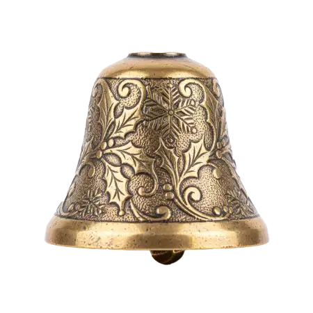 Free Sparkling Golden Christmas Bells Png PNG Image Download