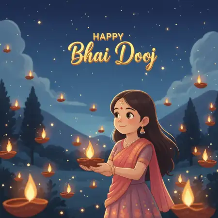 Spiritual Happy Bhai Dooj 2025 Wishes With Blessings - Free Happy Bhai Dooj 2025 Wishes Download