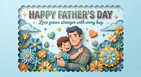 Free Square Fathers Day Greeting Card Design Image Download