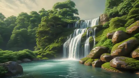 Square Format Waterfall Background - Free Waterfall Background Download