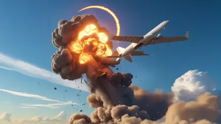 Stormy Weather Airplane Crash Background - Free Background Download