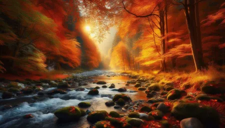 Stunning Autumn River Background Wallpaper For Personal Use - Free Background Download