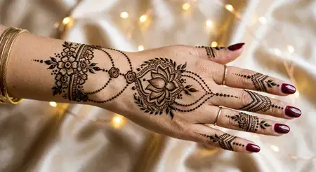 stylish arabic karwa chauth mehndi design - Karwa Chauth Mehndi Design 2026