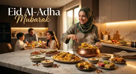 Stylish Eid Al Adha Greeting Card 2026 - Free Eid Al Adha Greeting Card 2026 Download