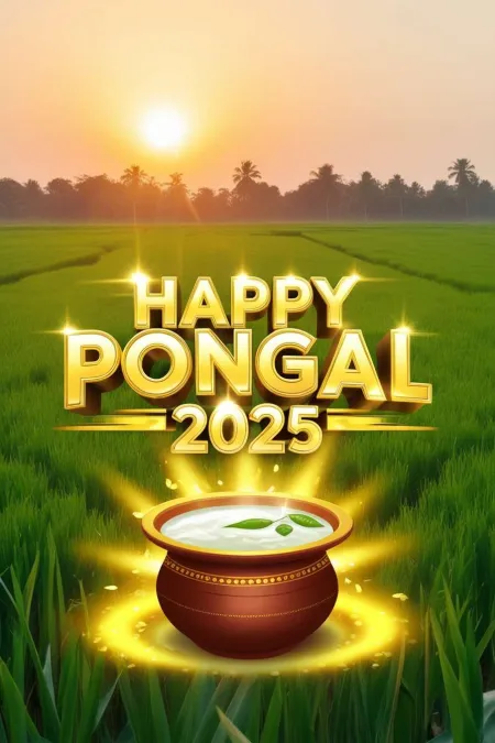 Stylish Happy Pongal Greetings 2025 Images - Free Happy Pongal 2025 Download