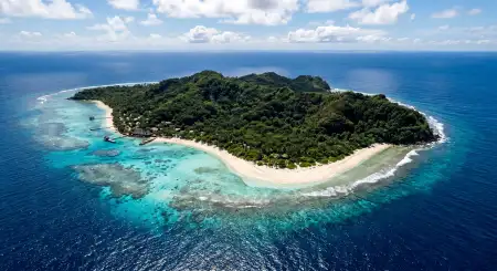 Free Summer Background With Paradise Island And Ocean View Background Image Download