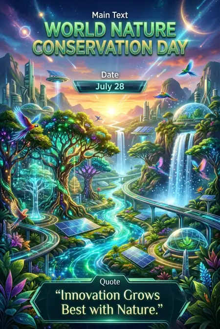 Sustainable Future Concept Background - Free World Nature Conservation Day 2026 Download