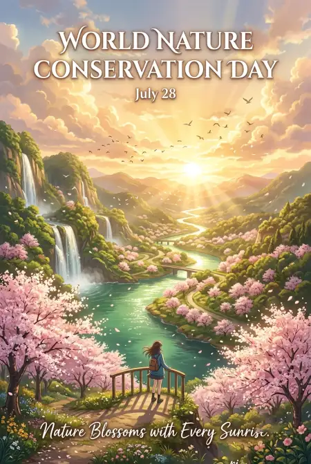 Sustainable Living Awareness Poster - Free World Nature Conservation Day 2026 Download