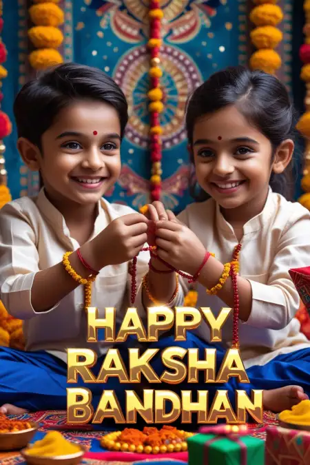 Sweet Messages For Brother On Raksha Bandhan For Kids - Free Happy Raksha Bandhan Wishes For Children Download