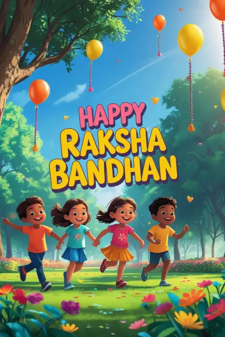 Sweet Rakhi Messages For Baby Brother - Free Happy Raksha Bandhan Wishes For Children Download