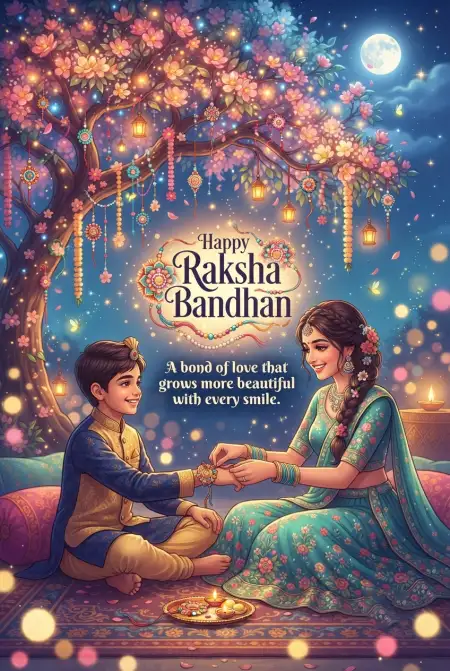 Free Sweet Raksha Bandhan Captions For Kids Image Download