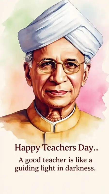 Teachers Day 2025 Image With Sarvepalli Radhakrishnan Photo - Free Happy Teachers Day Download