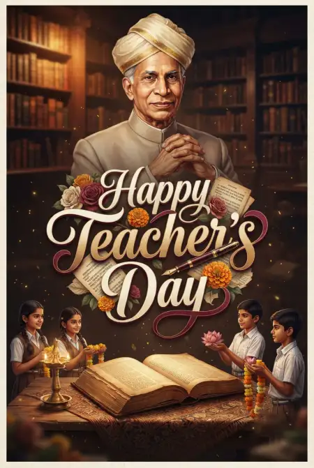 Free Teachers Day Card Design Image Download