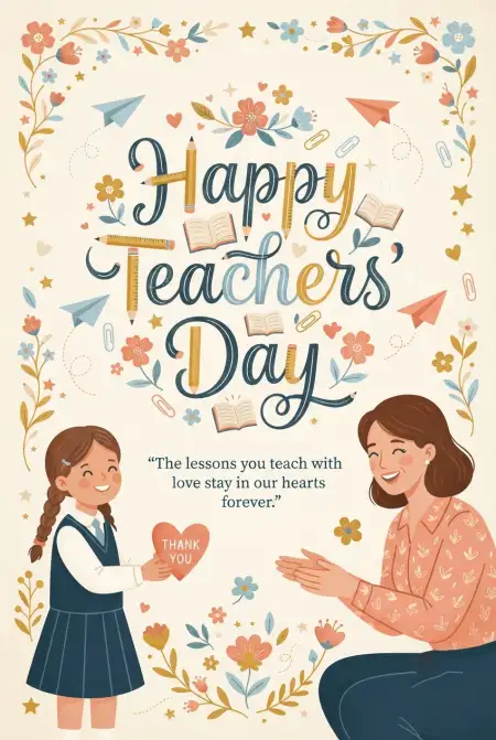 Free Teachers Day Cards For Favorite Teacher Image Download