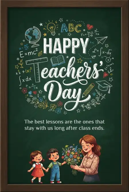 Free Teachers Day Cards With Happy Teachers Day Message Image Download