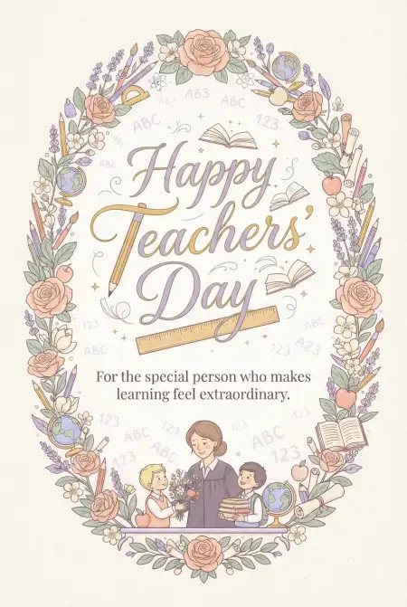 Free Teachers Day Greeting Card With Quotes Image Download
