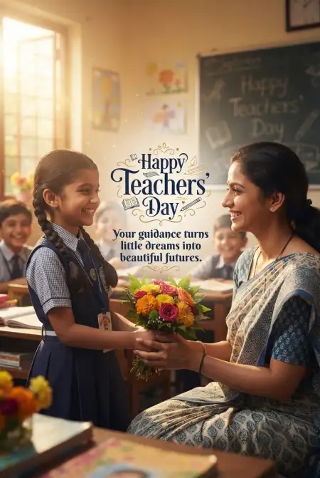Teachers Day Greetings With Wishes - Free Teachers Day Wishes Download