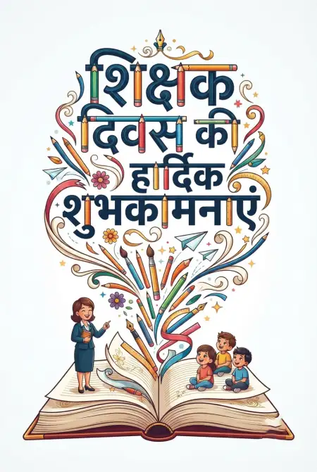 Teachers Day Hindi Greeting Card Free Download - Free Teachers Day Wishes In Hindi Download
